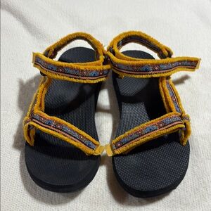 Teva Yellow and Black Women's Sandals